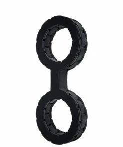 Doc Johnson Platinum Silicone- The Cuffs - Small - Black Bondage & Fetish