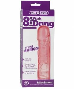 Doc Johnson Dildos Vac-U-Lock 8" Crystal Jellies Dong
