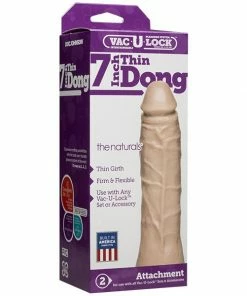 Doc Johnson Vac-U-Lock The Naturals 7" Thin Dong Dildos