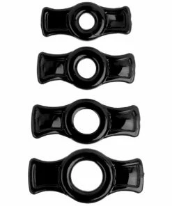 Doc Johnson Titanmen Cock Ring Set - Black
