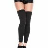 Music Legs Black Acrylic Footless Leg Warmers