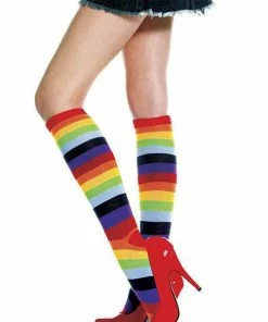 Music Legs Rainbow Acrylic Knee Socks Lingerie