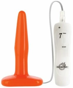 Doc Johnson Anal Toys Glo Slim Vibrating Anal Plug - DISCO