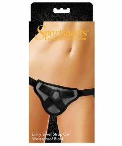 Sportsheets Entry Level Strap-On Waterproof Black Strap-On Dildos & Harnesses