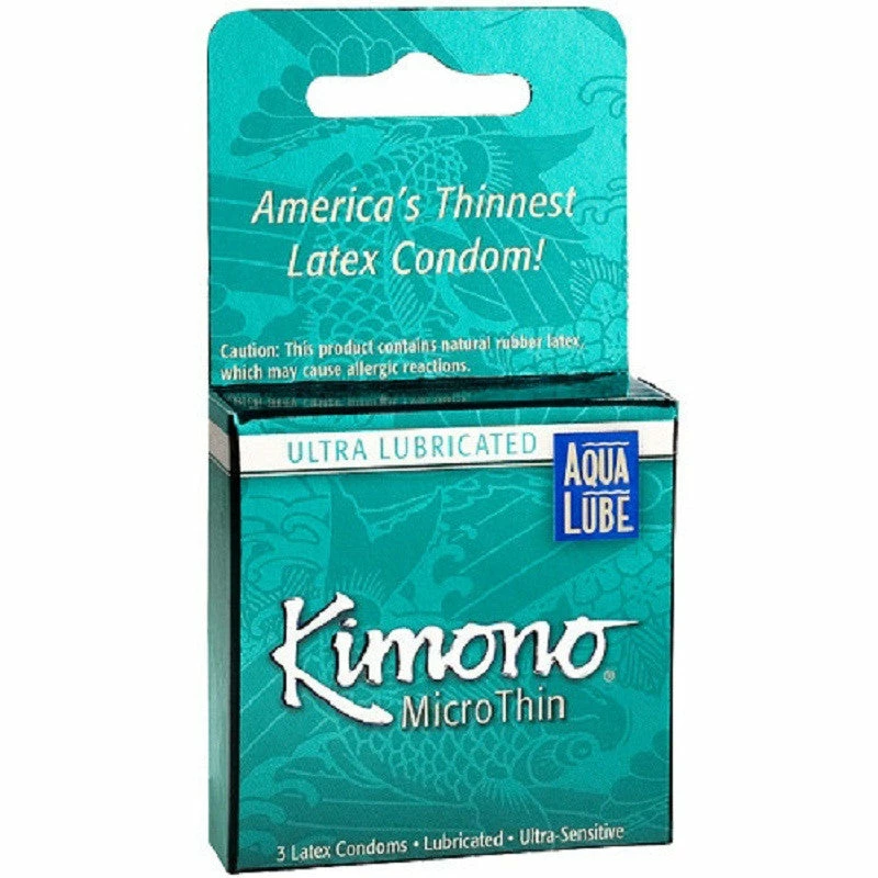 Kimono Condoms Kimono MicroThin Plus Aqua Lube 1 Kimono Condoms Kimono MicroThin Plus Aqua Lube