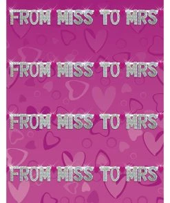 Pipedream Products Bachelorette Party Favors "From Miss To Mrs" Party Banner