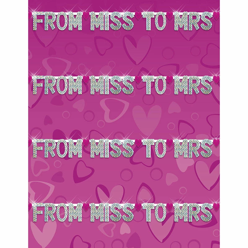 Pipedream Products Bachelorette Party Favors "From Miss To Mrs" Party Banner 2 Pipedream Products Bachelorette Party Favors "From Miss To Mrs" Party Banner
