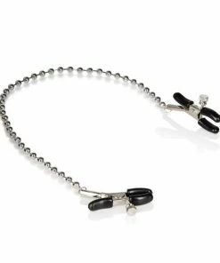 CalExotics Bondage & Fetish Nipple Play Silver Beaded Nipple Clamps