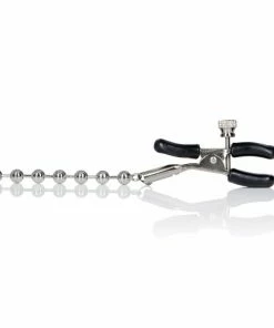 CalExotics Bondage & Fetish Nipple Play Silver Beaded Nipple Clamps
