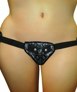 Sportsheets Plus Size Grey And Black Lace Strap-On