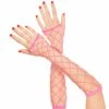Music Legs Spandex Hot Pink Diamond Net Fingerless Arm Warmer