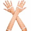 Music Legs Lingerie Spandex White Diamond Net Fingerless Arm Warmer