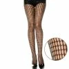 Music Legs Lingerie Spandex Crochet Net Pantyhose