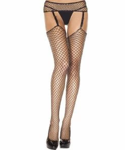 Music Legs Spandex Diamond Net Garter Belt Stockings Lingerie