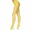 Music Legs Lingerie Seamless Fishnet Pantyhose - Yellow - O/S