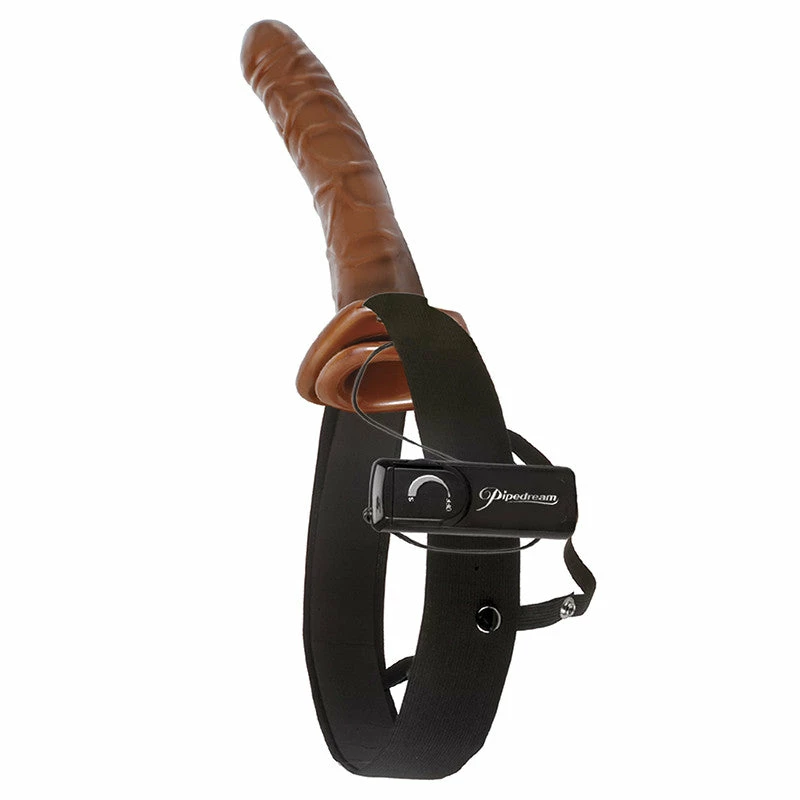 Pipedream Products Fetish Fantasy Series 10" Chocolate Dream Vibrating Hollow Strap-On 3 Pipedream Products Fetish Fantasy Series 10" Chocolate Dream Vibrating Hollow Strap-On