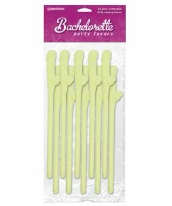 Pipedream Products Bachelorette Party Favors Glow In The Dark Dicky Sipping Straws