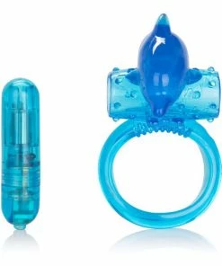 CalExotics One Touch Dolphin Vibrating Cock Ring